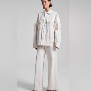 NEW NWT A.L.C DEAN DENIM JACKET ECRU XS